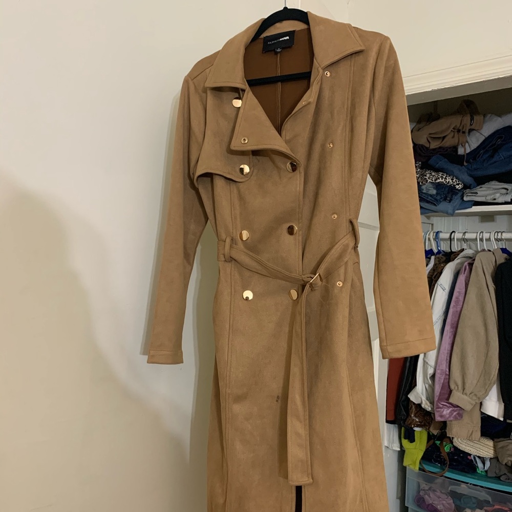 Stretchy trench coat